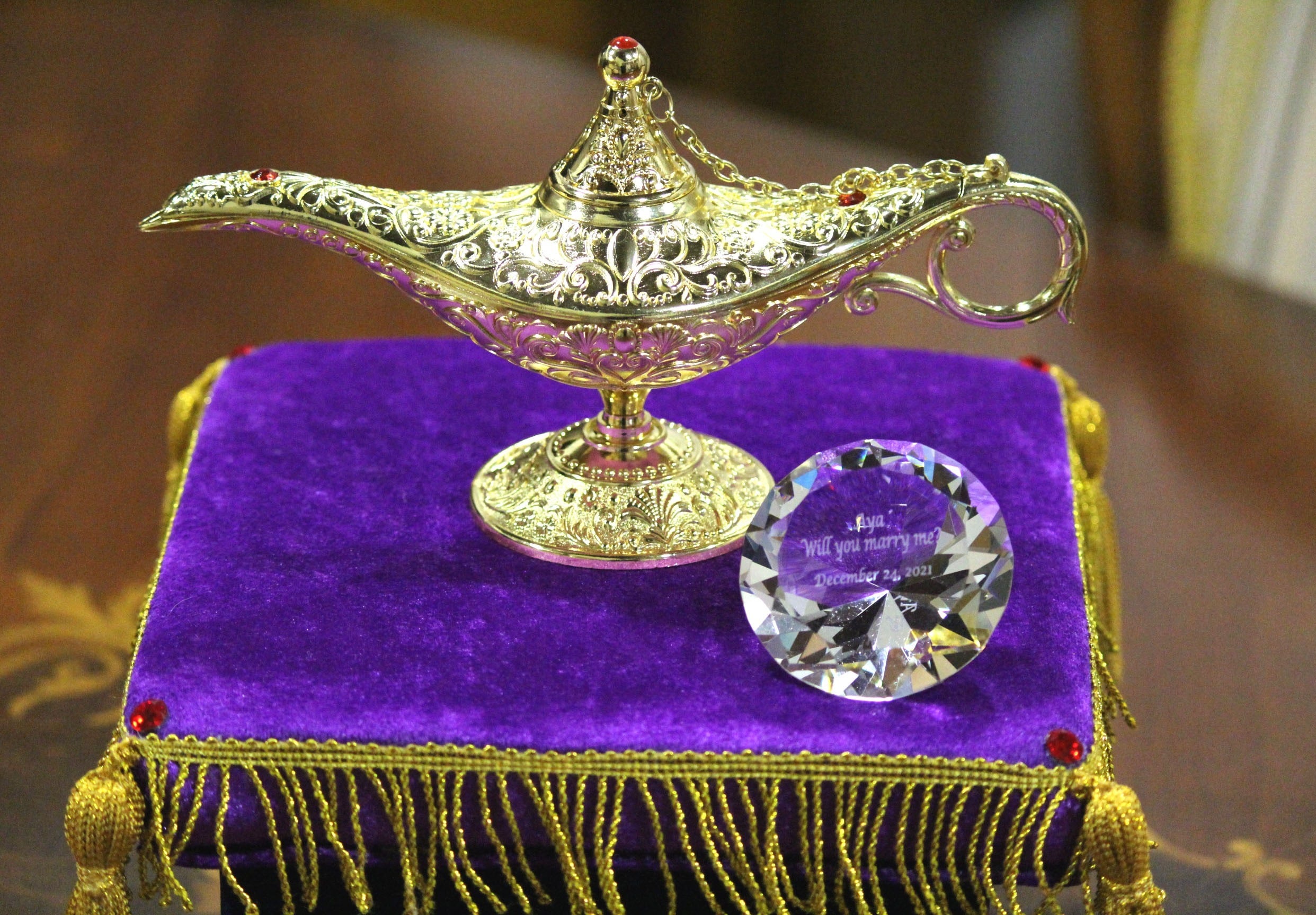 アラジンと魔法のランプクリスタルダイヤセット【お名前＆メッセージ