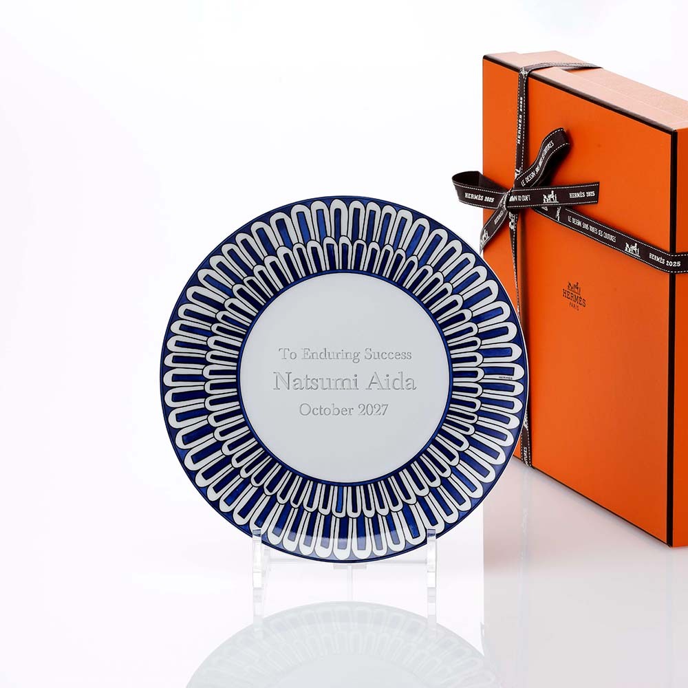 HERMES エルメス デザートプレート ブルー ダイユール 21cm 単品 名