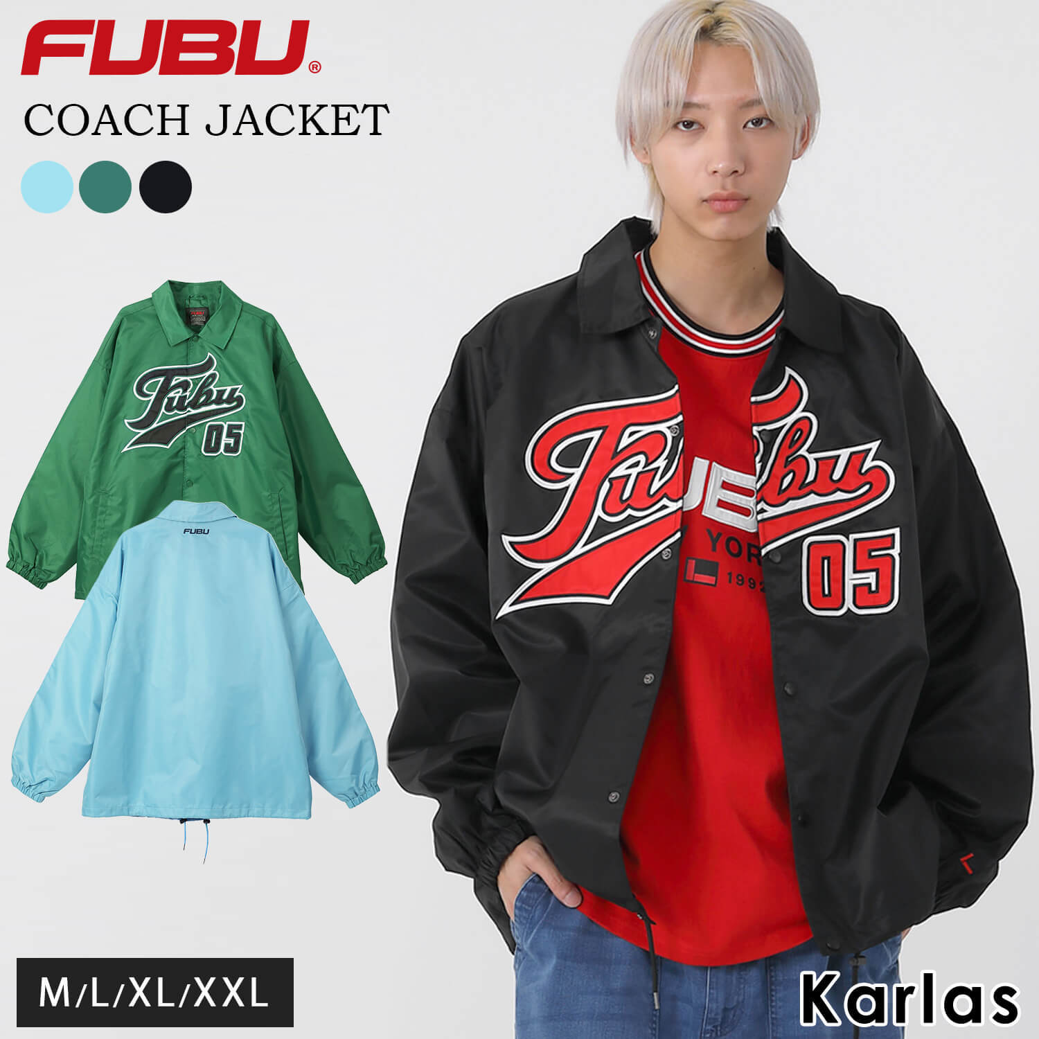 期間限定セール】FUBU フブ ジャケット アウター スタジャン ドロー
