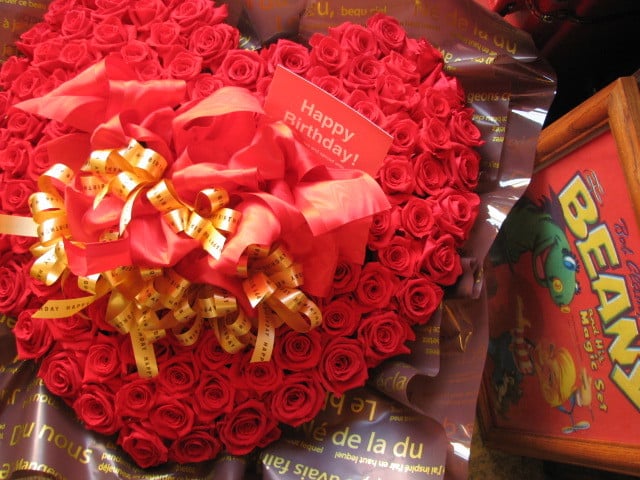 プロポーズ ハート 花束風 ギフト 赤バラ 108本 プリザーブドフラワー