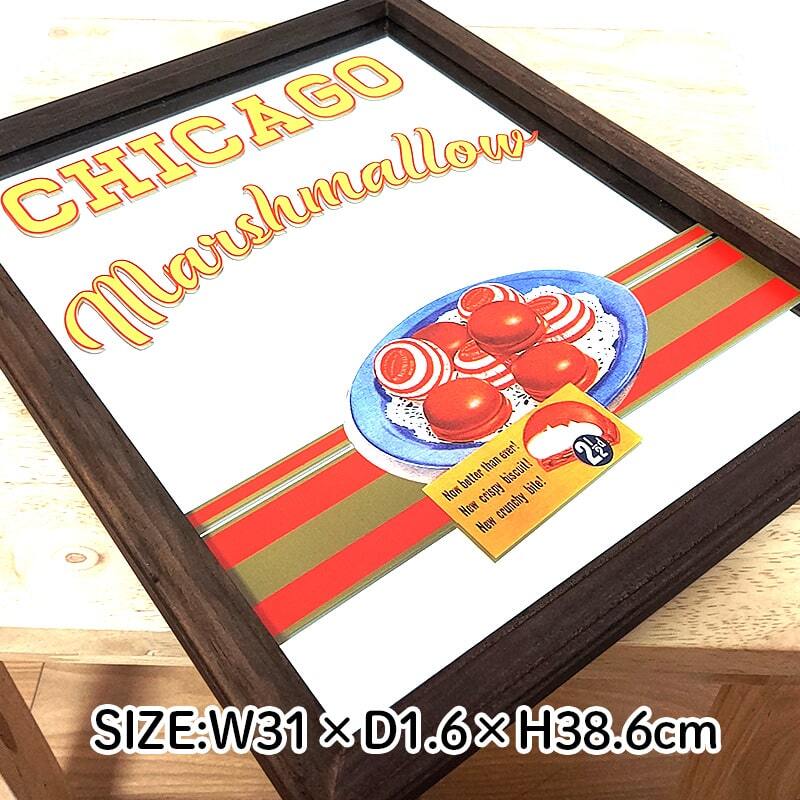 ミラー 木製 かわいい アンティーク 鏡 アメリカン パブミラー 壁掛け