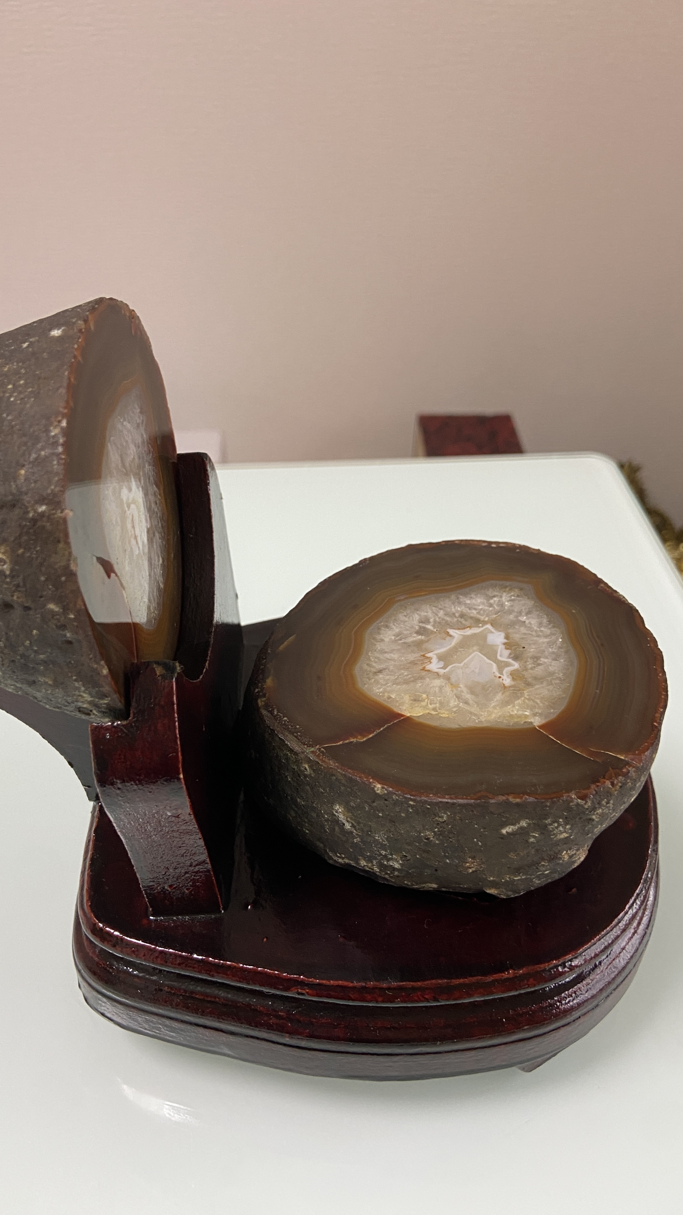 瑪瑙 アゲート 1185g 専用台座あり インドネシア産 agate アゲット