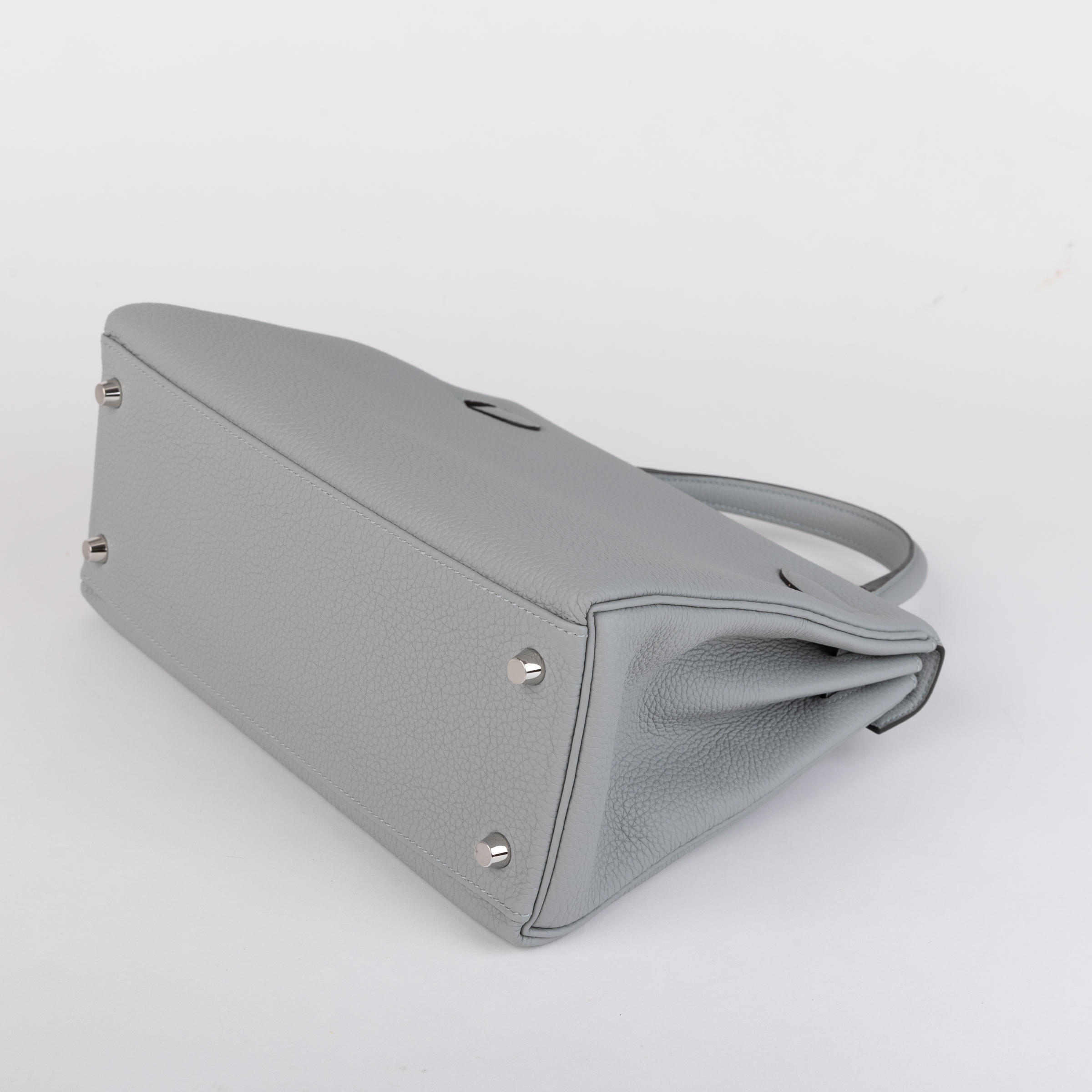 Brand New ( Rank N ) HERMÈS Kelly 28 Bleu Glacier (8U) Togo