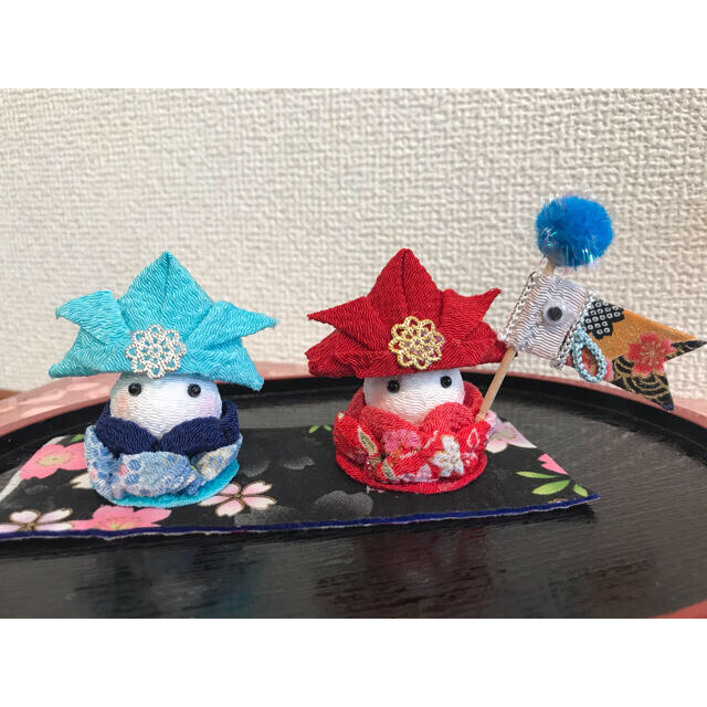 つまみ細工 ちりめん細工 五月人形 雛人形 の2way③の通販 by さち