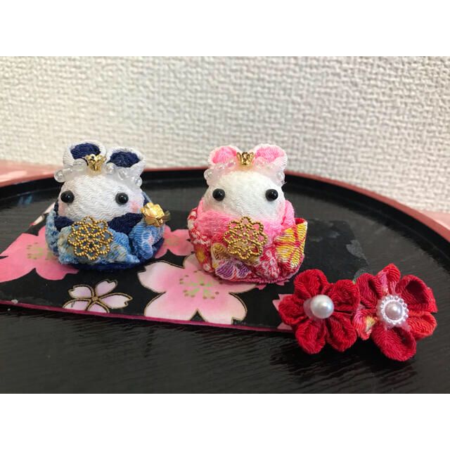 訳あり つまみ細工 ちりめん細工 五月人形 雛人形 の2way⑤の通販 by