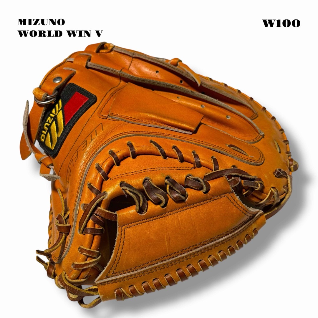 MIZUNO - 希少品！ 旧ミズノ キャッチャー ミット 捕手 オレンジ