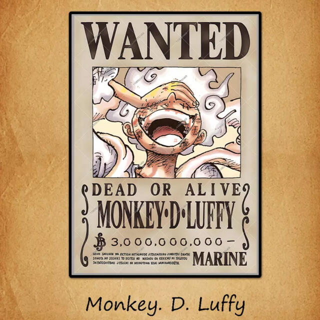 モンキー・D・ルフィ 手配書 ポスター ギア 5 太陽の神ニカの通販 by