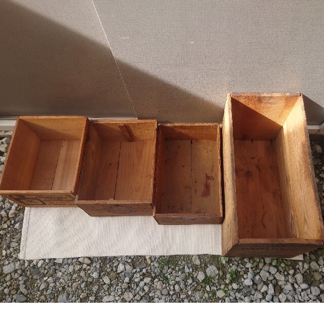 5箱セット】 木箱 アンティーク レトロ ヴィンテージ 木製ボックス BOX