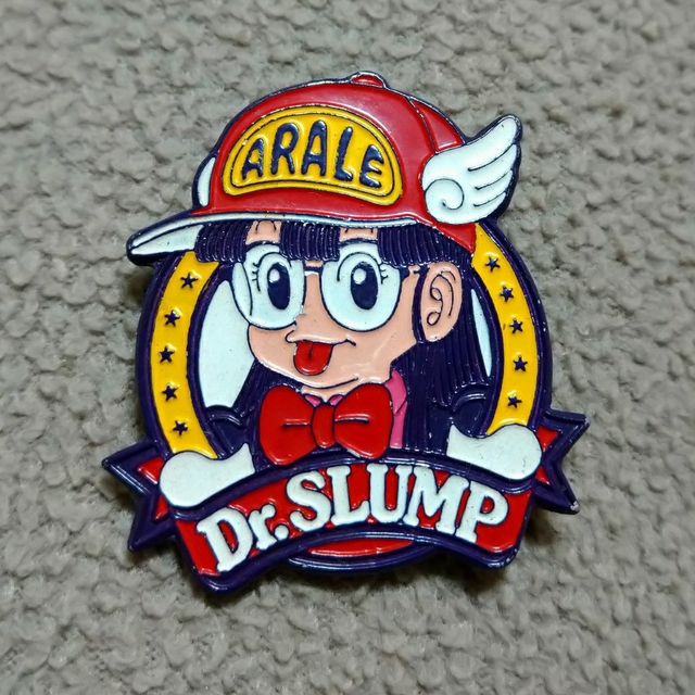 集英社 - Dr.スランプ アラレちゃん バッジ 舌出し 鳥山明 80年代 昭和