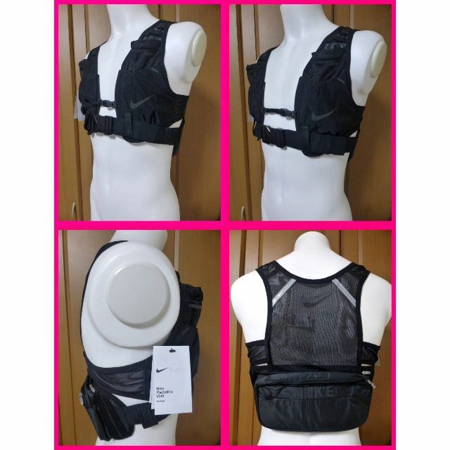 新品未使用ナイキトランスフォームベストパックS/M 黒 ランニング