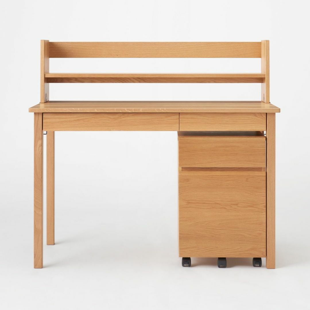 スタイル:デスク】無印良品 木製デスク オーク材 幅110×奥行55×高さ70