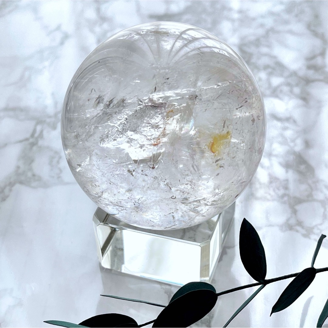 KHIMTI-レインボー&ライモナイト✨ブラジル産天然水晶スフィア