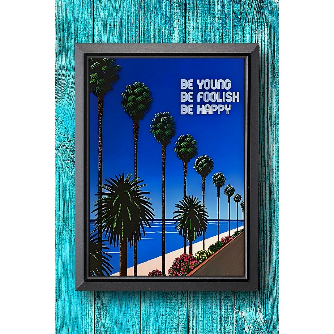 永井博 / アート【A4サイズ写真ポスターフレーム付き2点セット】の