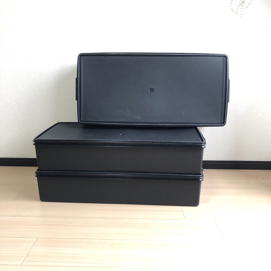 タッパーウェア スーパーケース ブラック 4個 TUPPERWARE