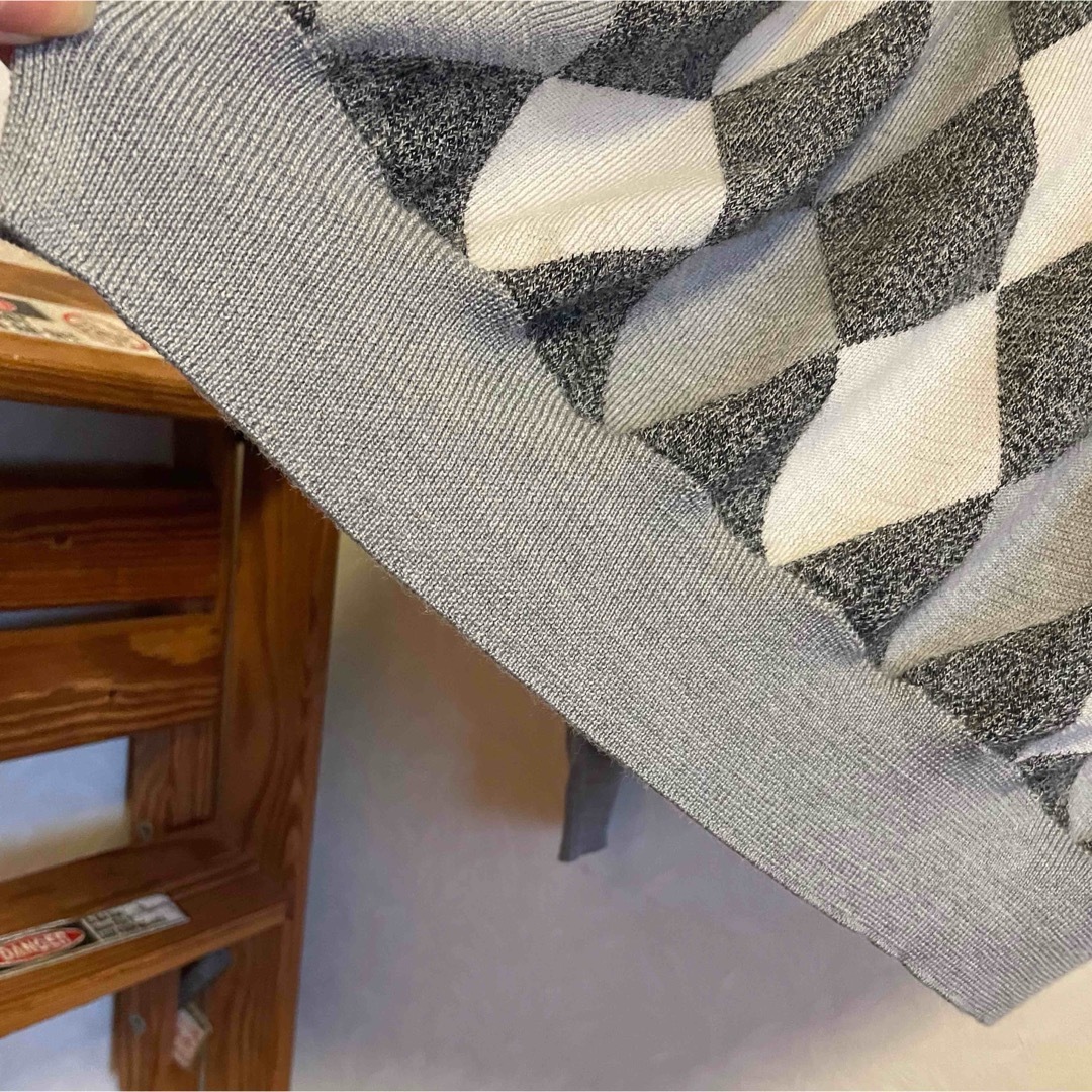 BURBERRY - 【BURBERRY LONDON】ウール100% ダイヤ柄 長袖ニットの通販