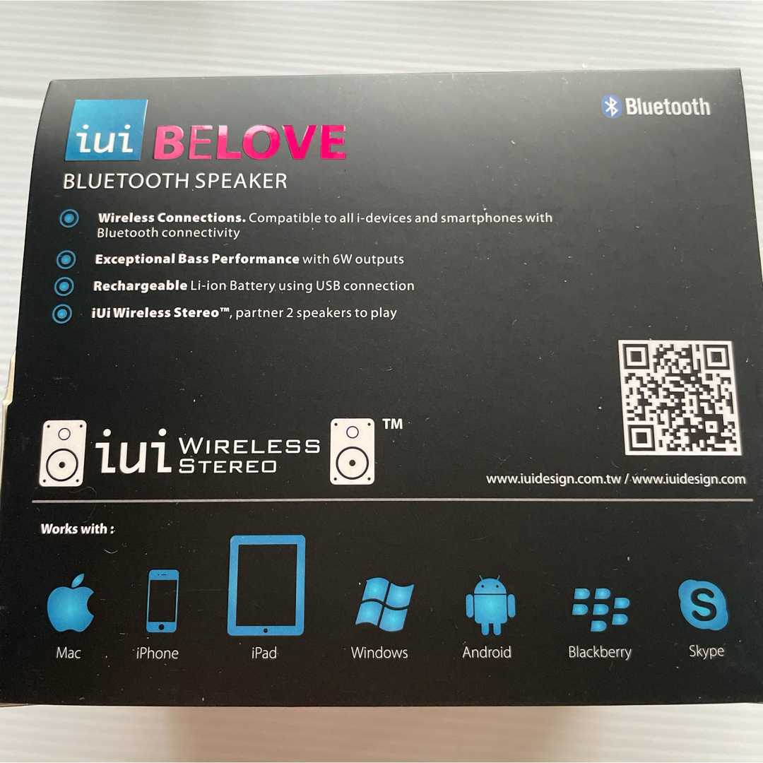 iui audio Bluetooth スピーカー BeLOVE ブラック 【公式通販】