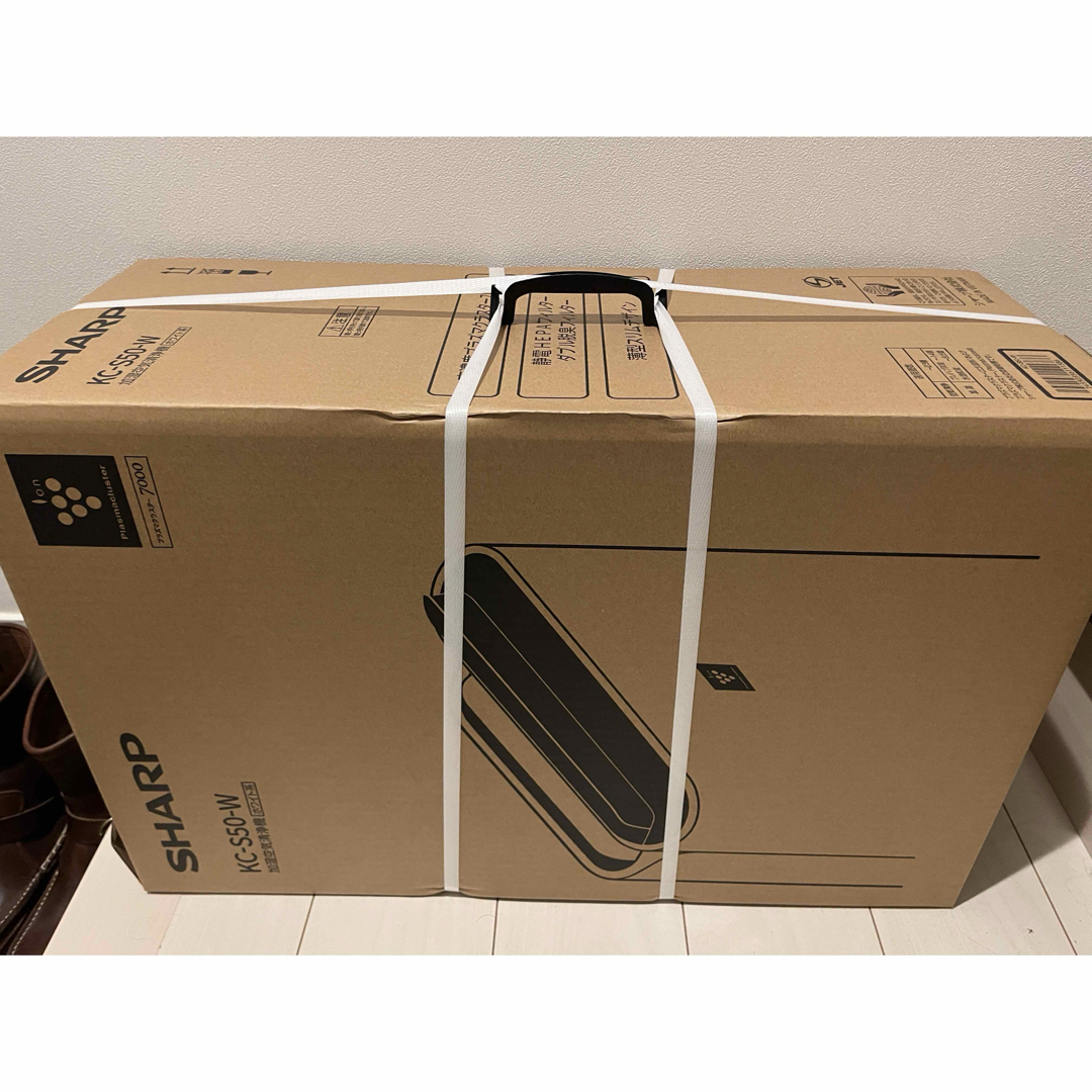 SHARP - 新品未開封保証付 SHARP 加湿空気清浄機 KC-S50-Wの通販 by