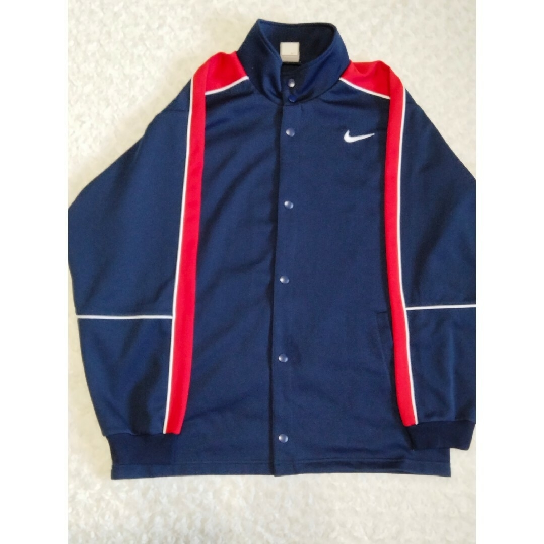 NIKE - 90s NIKE スナップボタン ジャージ セットアップ ネイビー L