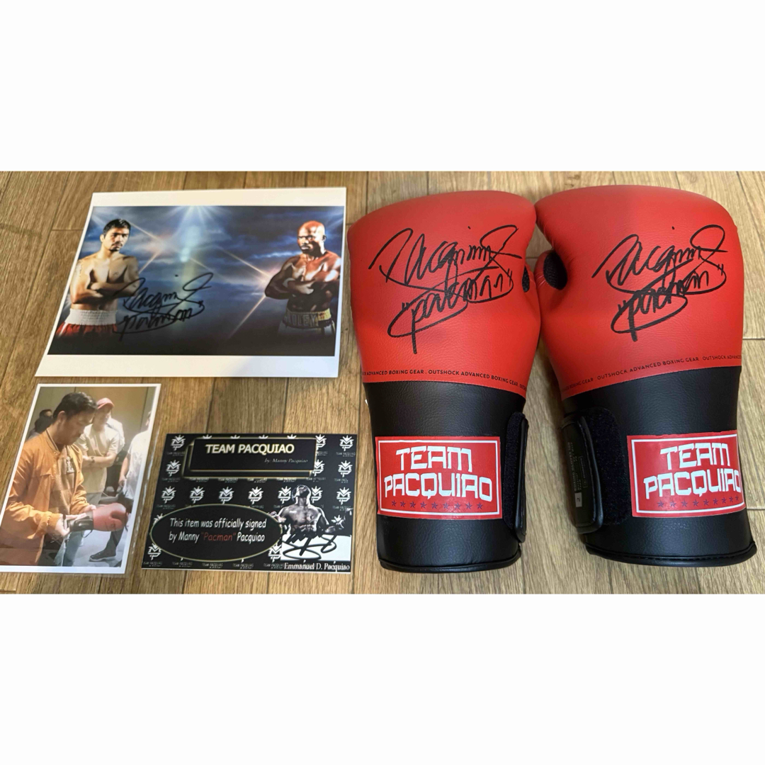 マニー・パッキャオ 直筆サイン入りボクシンググローブ左右セット