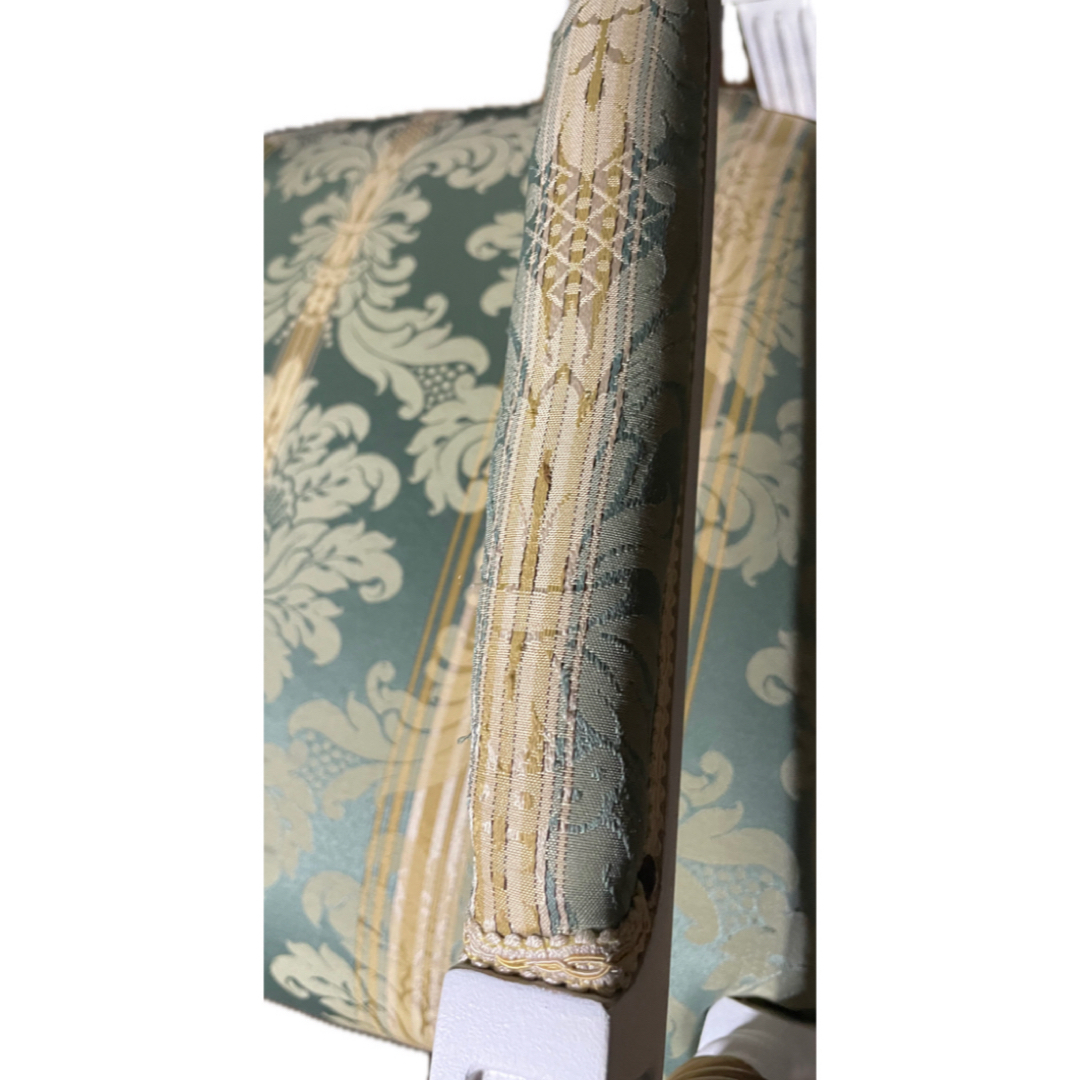 大塚家具 - IDC大塚家具 デカペ仕上げ Bianco椅子 緑 アームチェア