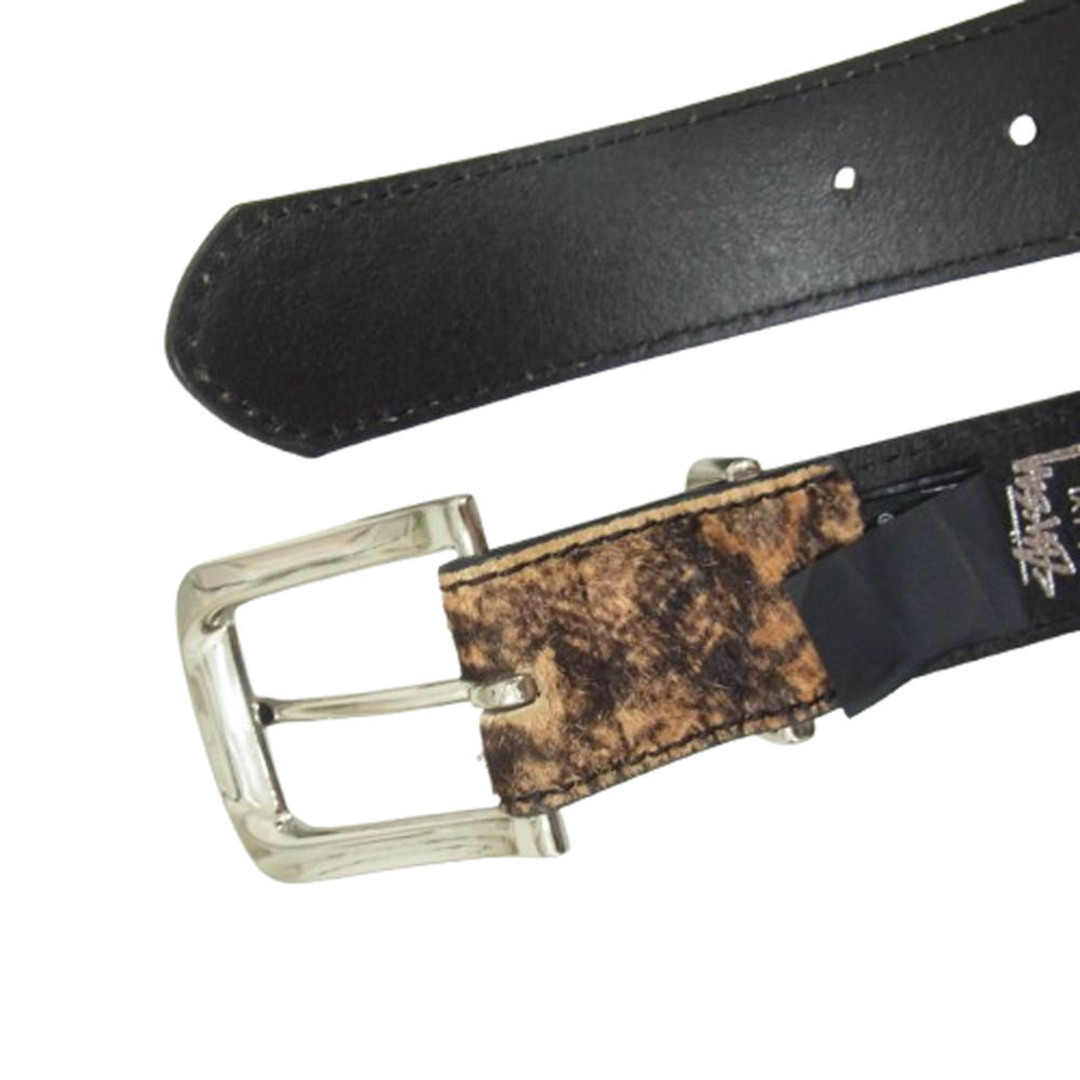 STUSSY - STUSSY ステューシー ハラコ クロコ型押し ベルト ブラウン系