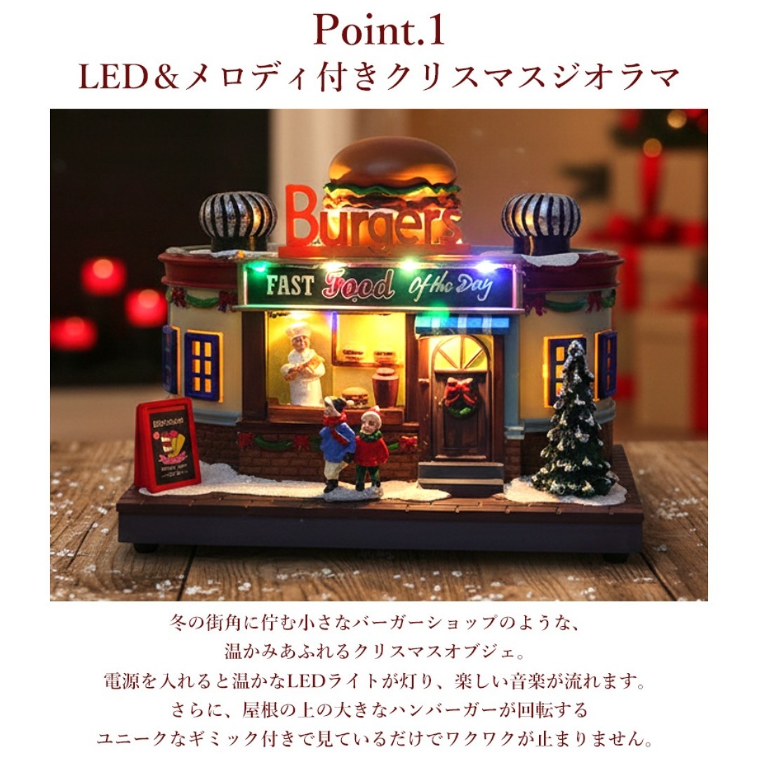 クリスマス イルミネーション ジオラマタウン ミニチュアハウス JM-04