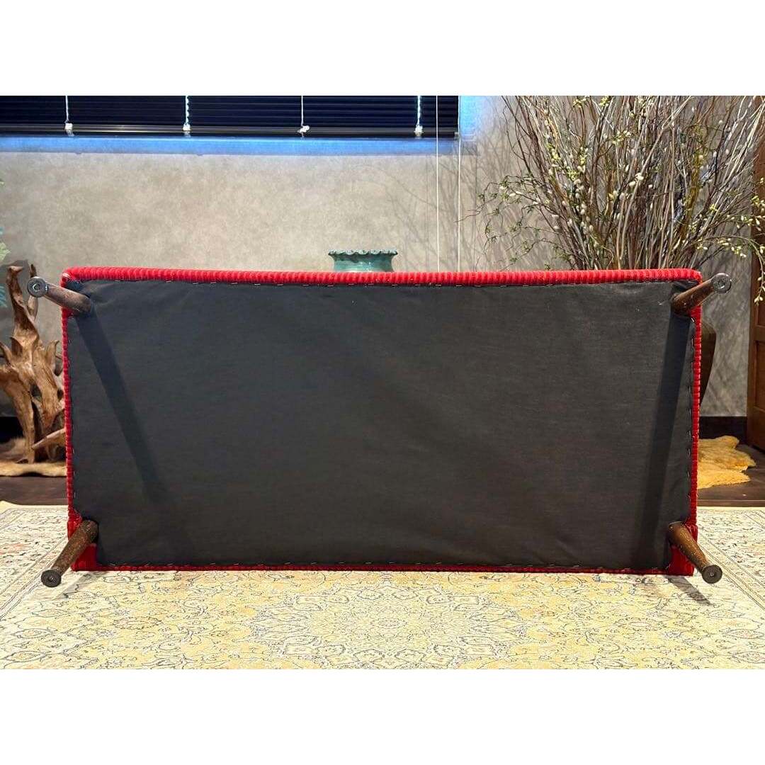 コーデュロイ 2人掛けソファ 2Pソファ オットマン アンティーク nYの