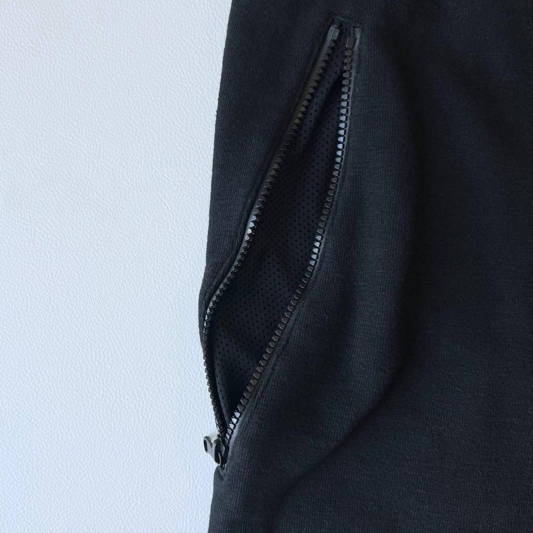 3219【美品】TFW49 ストレッチパンツ チャックポケットスウェット M 黒