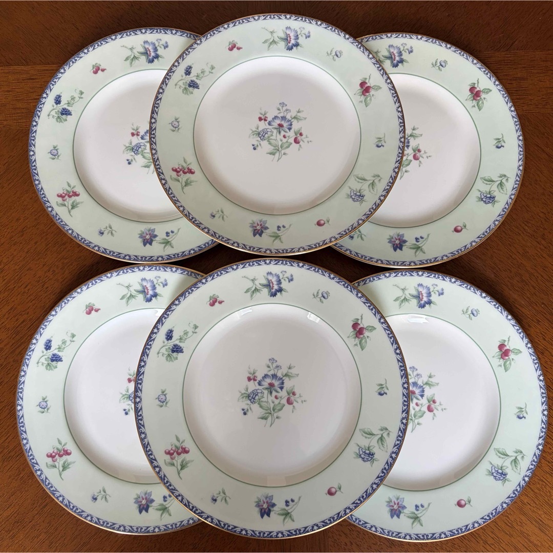美品】英国製 ウェッジウッド☆メドウフィールド☆ケーキ皿 4枚