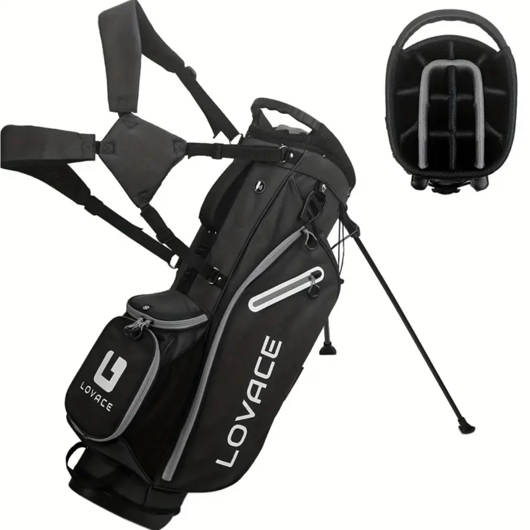 LOVACE スタンドキャディバッグ ゴルフバッグ 新品 ブラック 軽量 防水