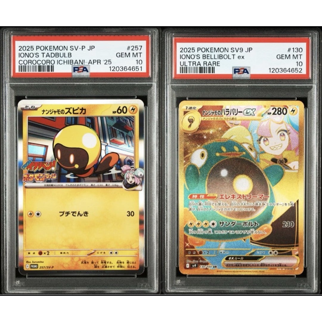 2連番・世界に12枚 ナンジャモのズピカ ナンジャモのハラバリーex PSA10