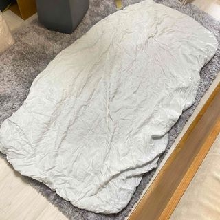 西川 - 昭和西川 麻100% シングル ボックスシーツ 水色 ベッドシーツ