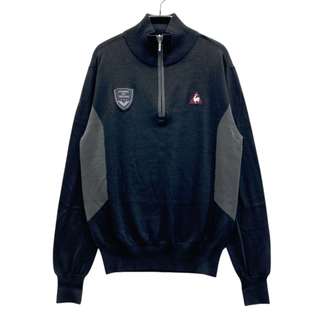サイズ：L LE COQ GOLF ルコックゴルフ ウール混 ハーフジップ ニット