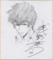 満田拓也 直筆 イラスト サイン入り 複製カラーイラスト色紙「MAJOR