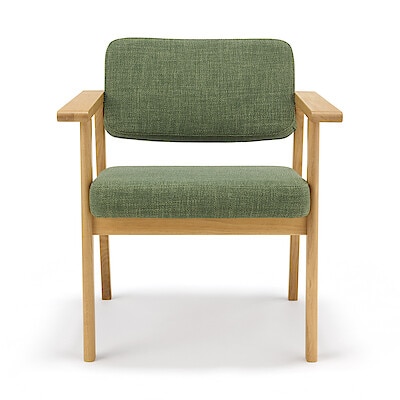 パーツ】木製アームチェア 交換用座面・背面セット ライトブラウン