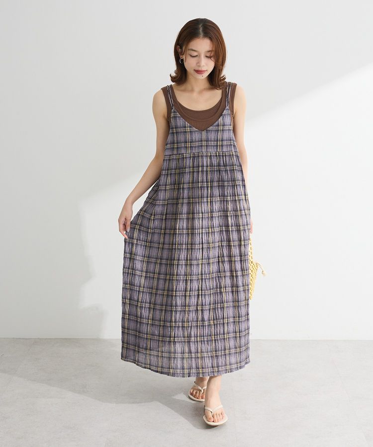 インド綿 ボリュームキャミワンピース/Green Parks（グリーン パークス