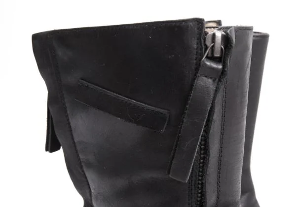CHEREVICHKIOTVICHKI FOR Yohji Yamamoto Zipper Leather Boots Black