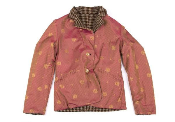 tricot COMME des GARCONS Reversible Houndstooth Jacket Brown M (K