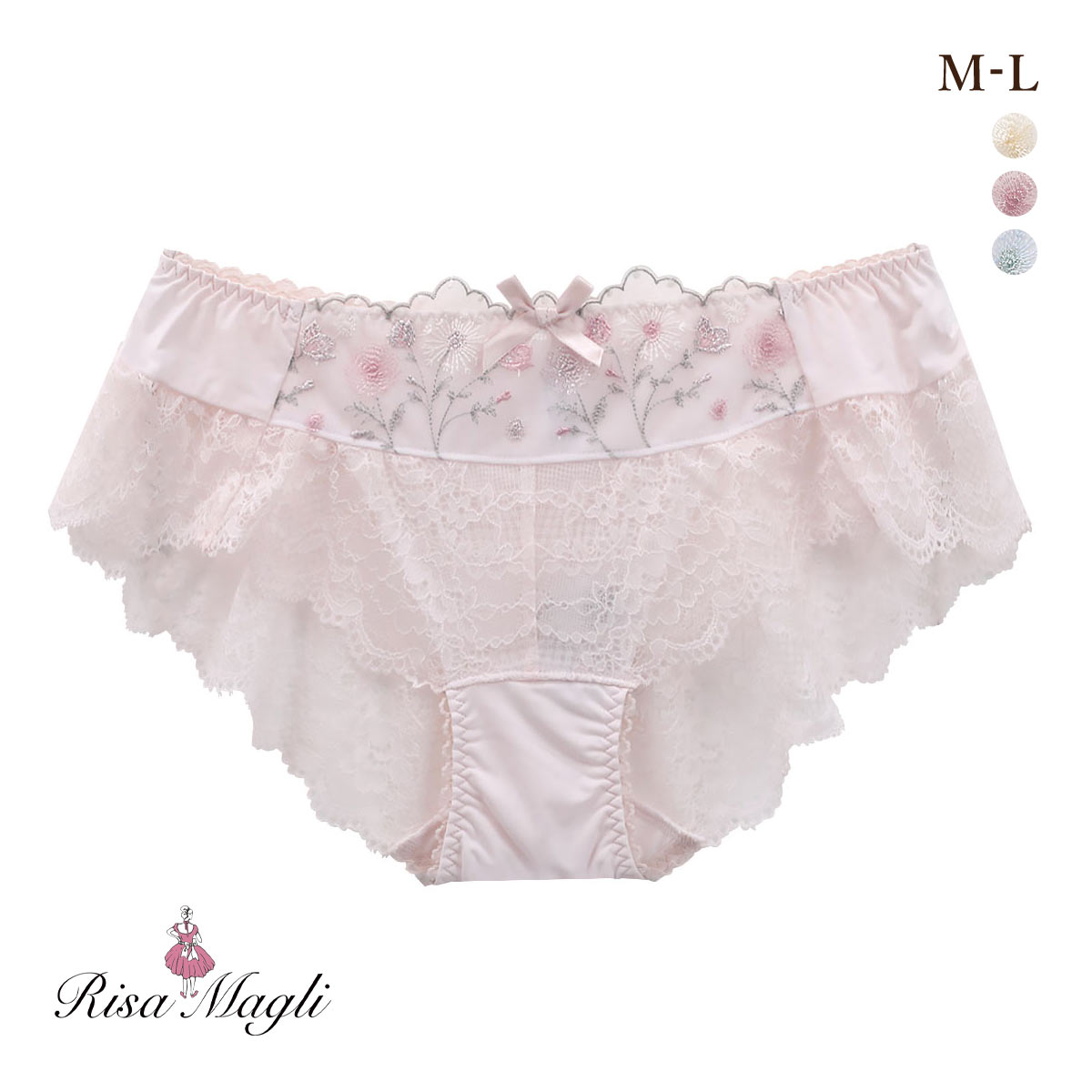 リサマリ ミリ フレアショーツ バックレース Risa Magli | SHIROHATO(白鳩)