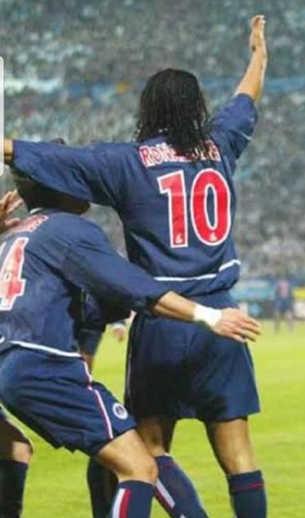 PSG（H）02/03 選手用 コード7 長袖 ロナウジーニョ＃10 +