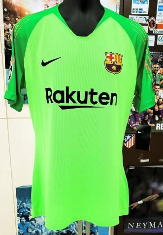 FCバルセロナ（緑GK）選手支給 18/19 CL用 シレッセン＃13