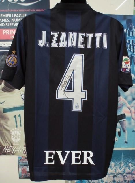 インテル（H）13/14引退試合サネッティ＃4 直筆サイン入り！ 1