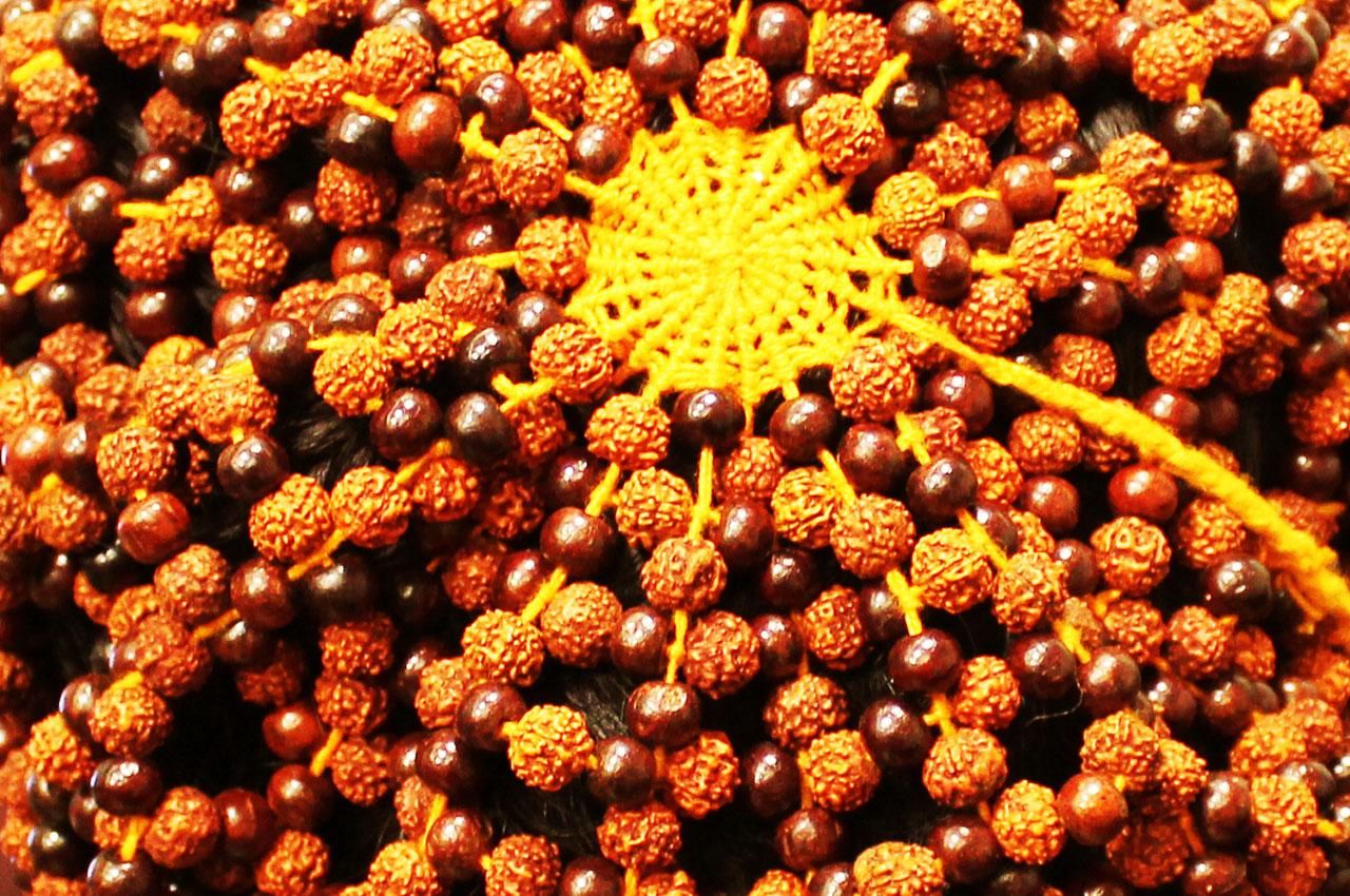 ルドラークシャ＆ローズウッド・メディテーション・ハット（受注製作