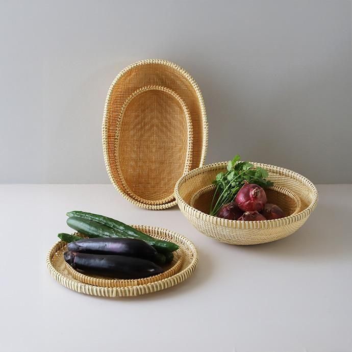 松野屋［ベトナムザル］深ザル楕円 小 26cm - ハシュケ［hushykke］