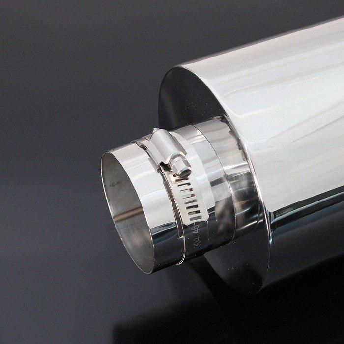 B品】BRZ ZC6/ZD8 マフラーカッター 114mm シルバー 耐熱ブラック塗装