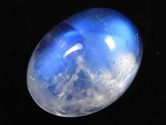 動画】【1点もの】宝石質レインボームーンストーンAAA カボション 1個