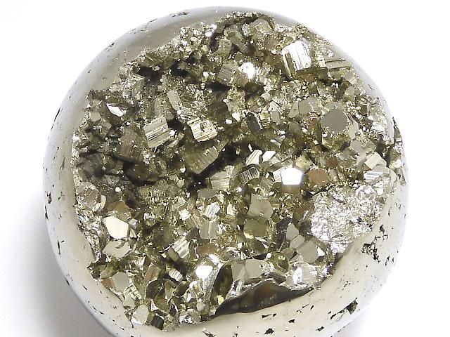 動画】【1点もの】ゴールデンパイライト スフィア・ラウンド49mm 1個