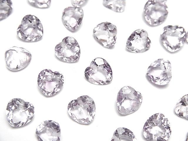 ローズアメジスト（紫水晶） ハートシェイプカット 7×7×4mm｜天然石