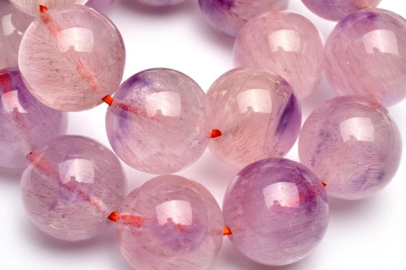 1点物】高品質◇華やか ピンクスーパーセブンアメジスト 10.5mm
