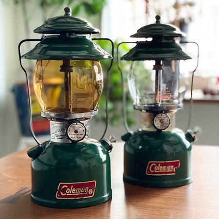 オールドコールマンランタン200A グリーン アンバーグローブ（1980年11